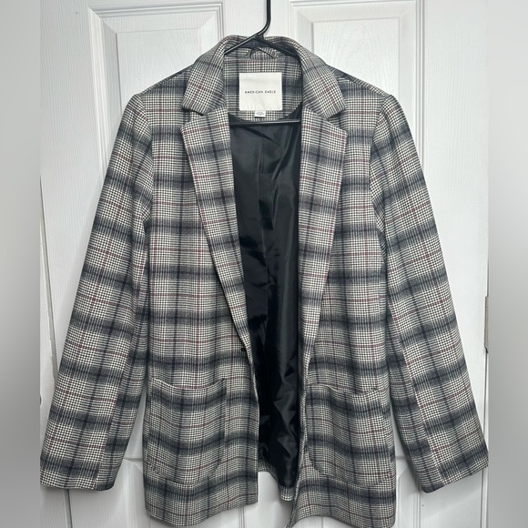 American eagle black flannel blazer - Picture 2 of 4